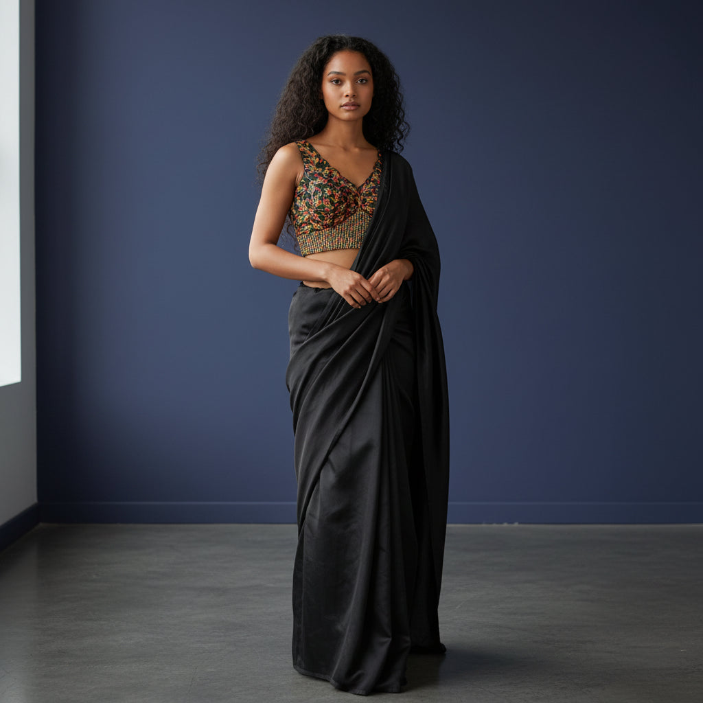 Embellished Cotton Silk Blouse Top