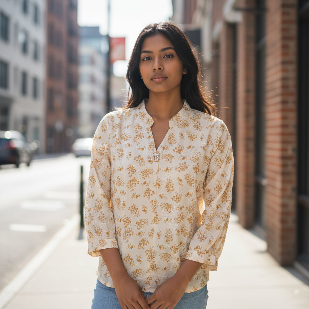 Sheer Chiffon Tunic Top