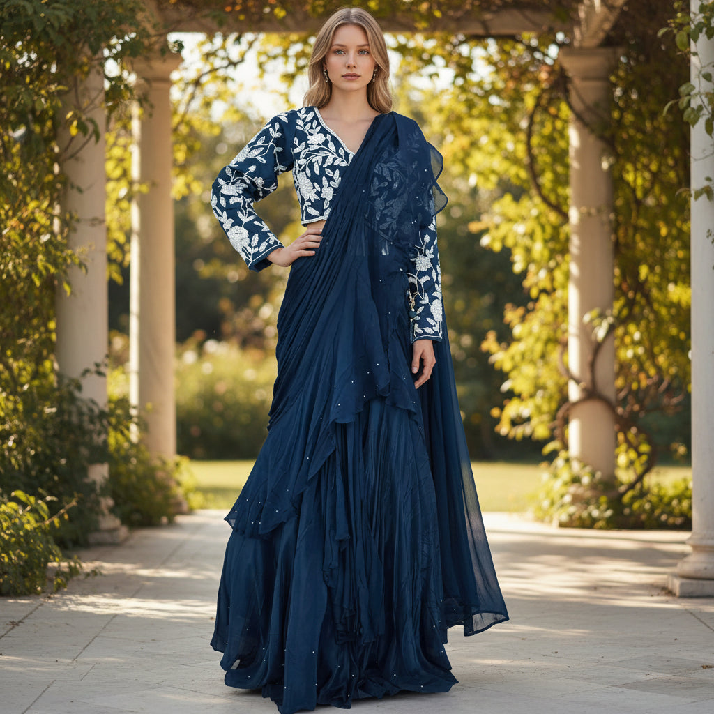 Soft Net Georgette Lehenga