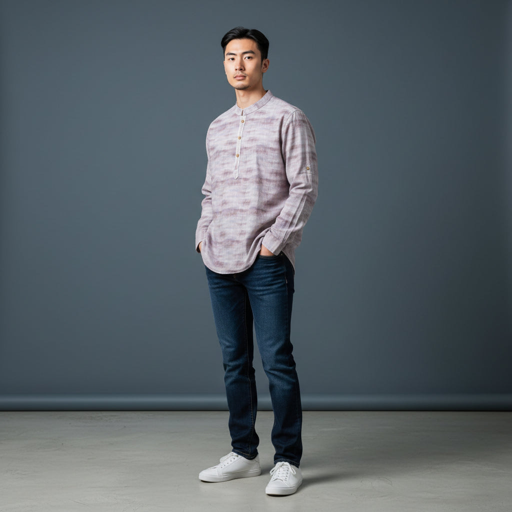 Cotton Polyester Half Kurta for Casual Wear