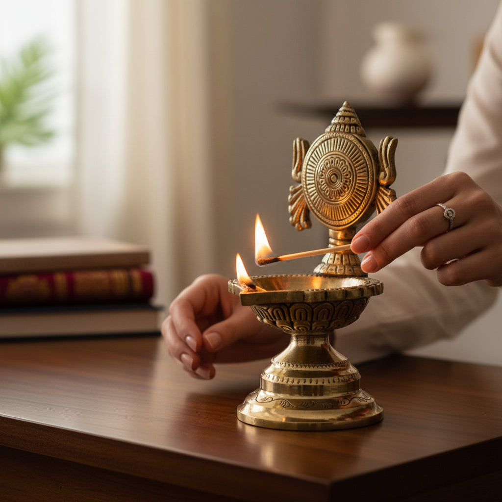 Brass Diya Spiritual Lighting