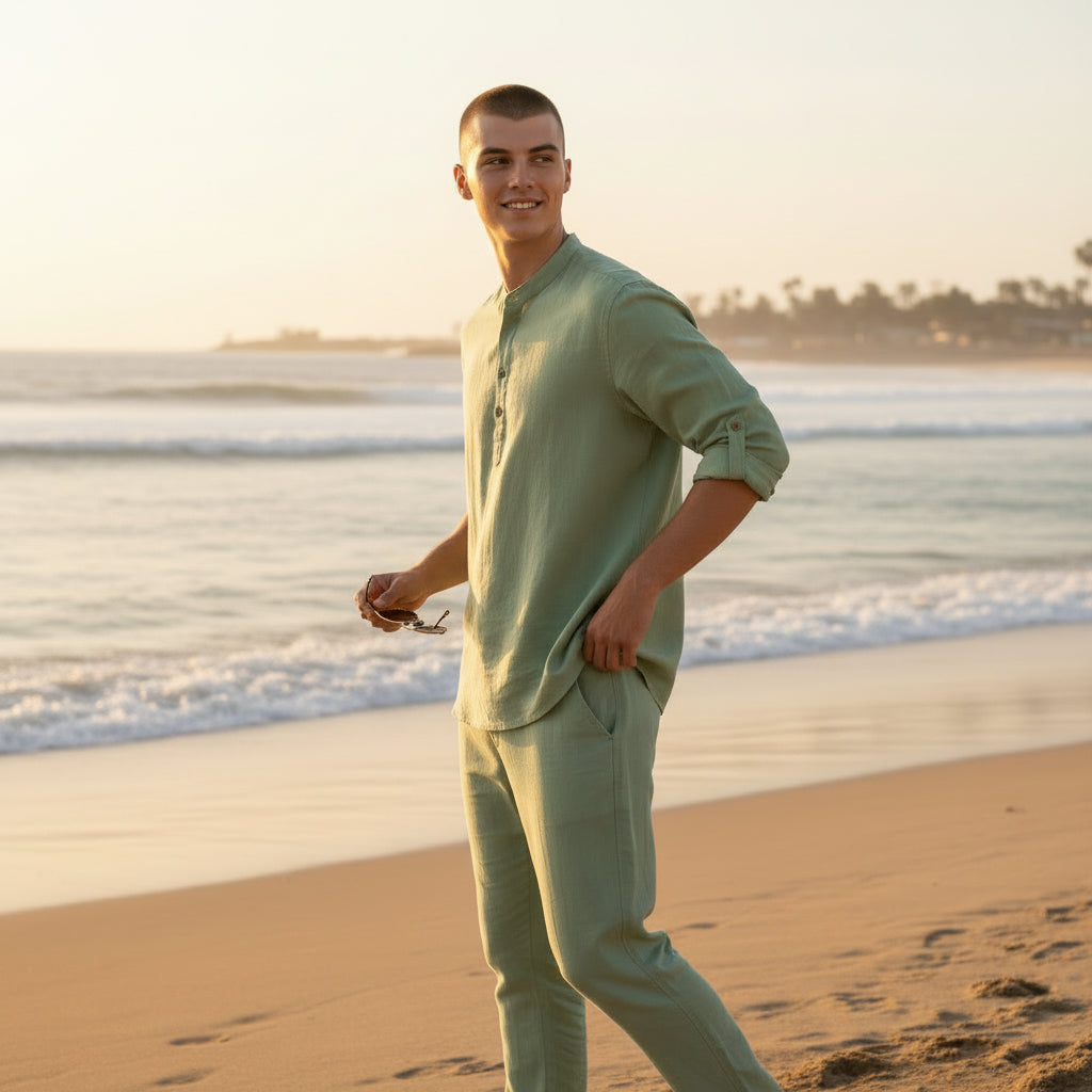 Linen Cotton Half Kurta