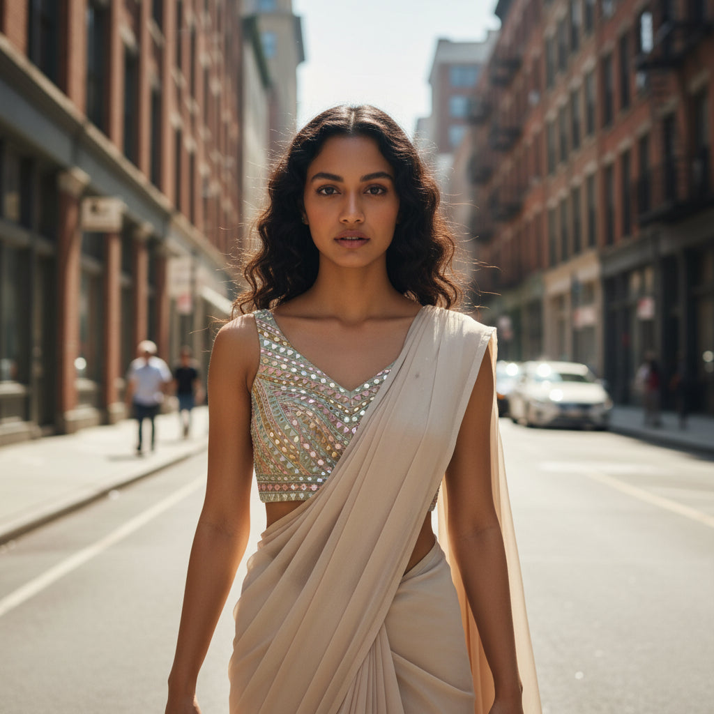 Gota Patti Geometric Blouse for Special Events