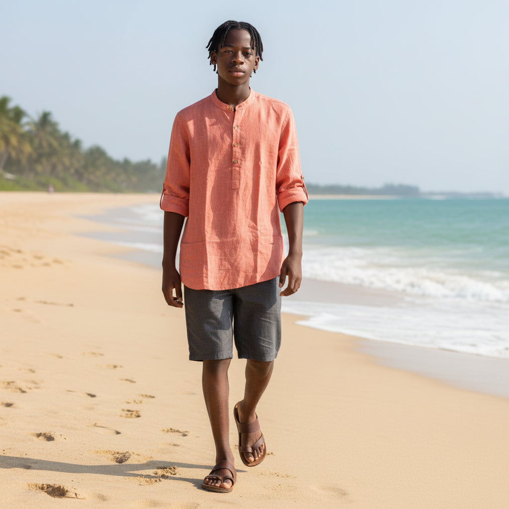 Linen Cotton Half Kurta