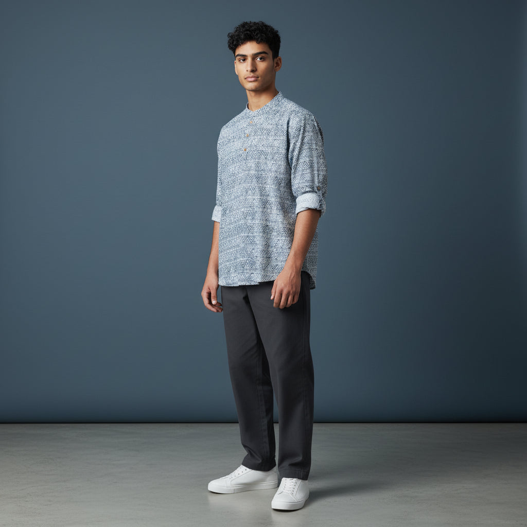 Cotton Polyester Half Kurta