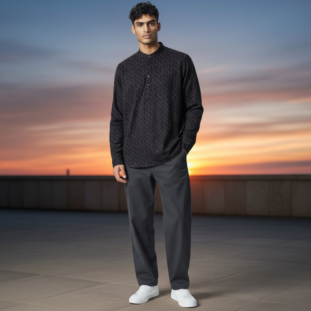 Cotton-Polyester Half Kurta