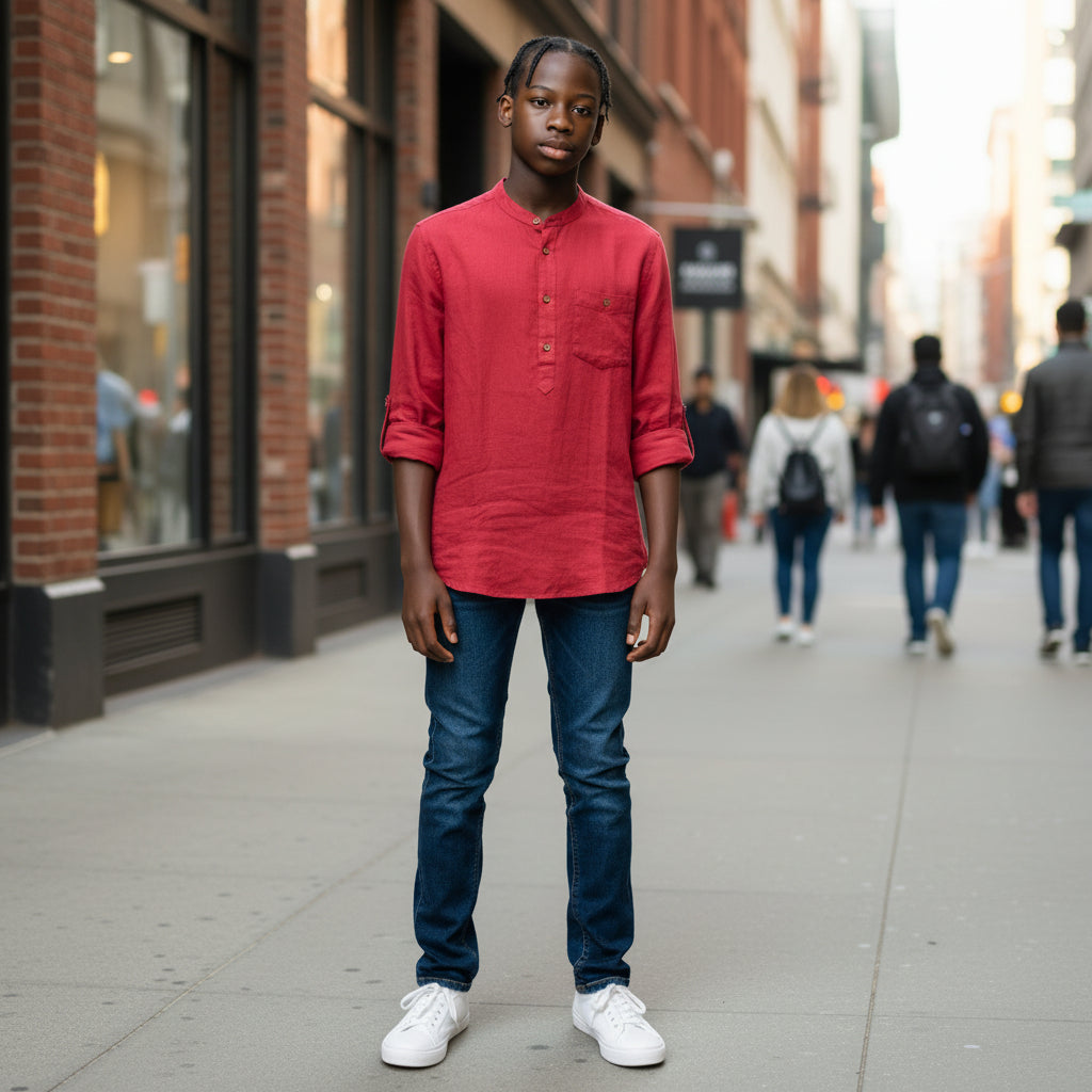 Linen Cotton Half Kurta