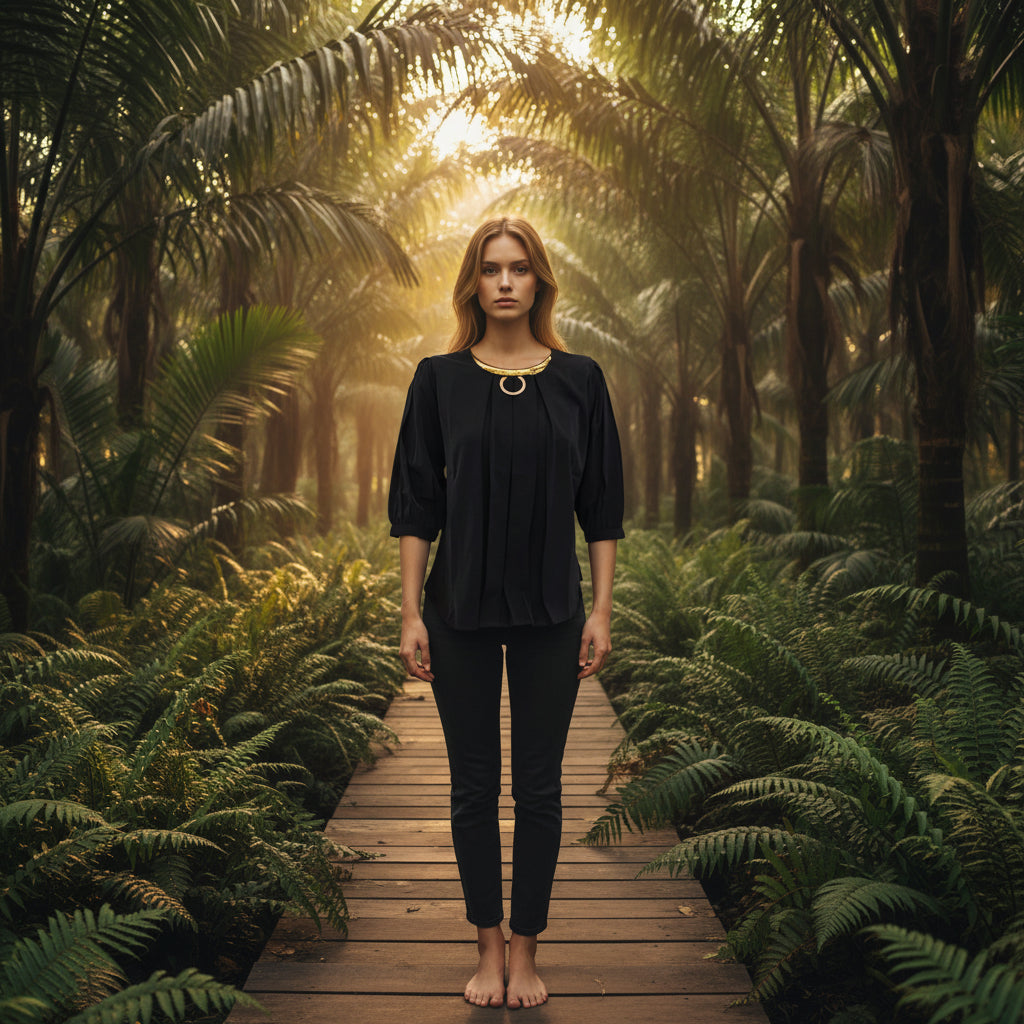 Lightweight Crepe Tunic Top for Everyday Comfort