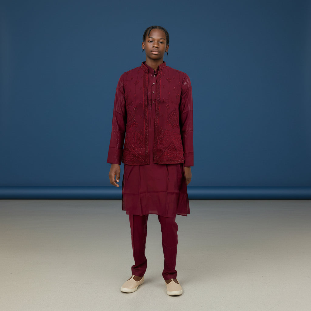 Cotton Silk Blend Kurta Set