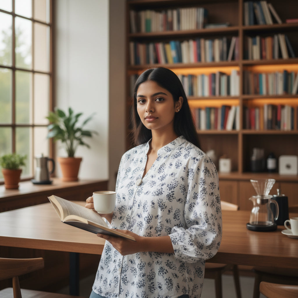 Sheer Fabric Blouse Shirt