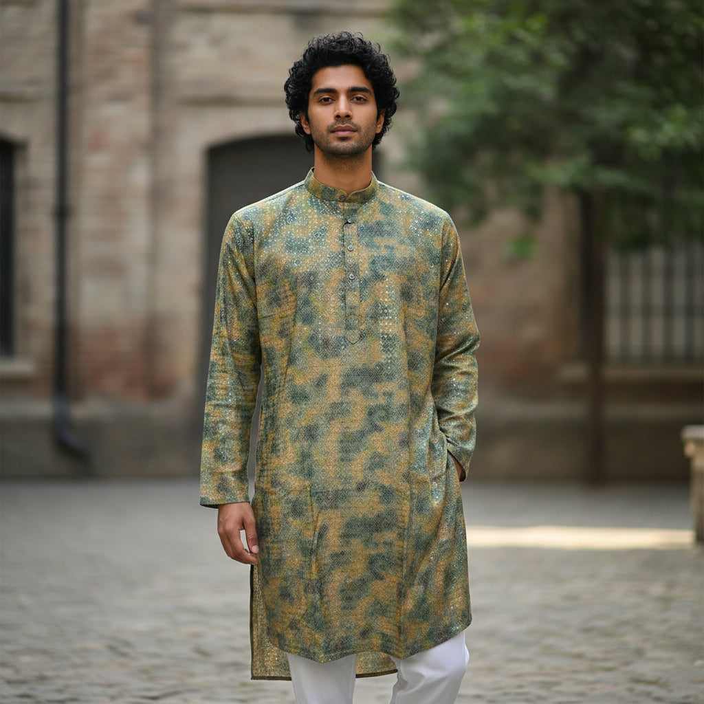 Cotton-Polyester Designer Kurta