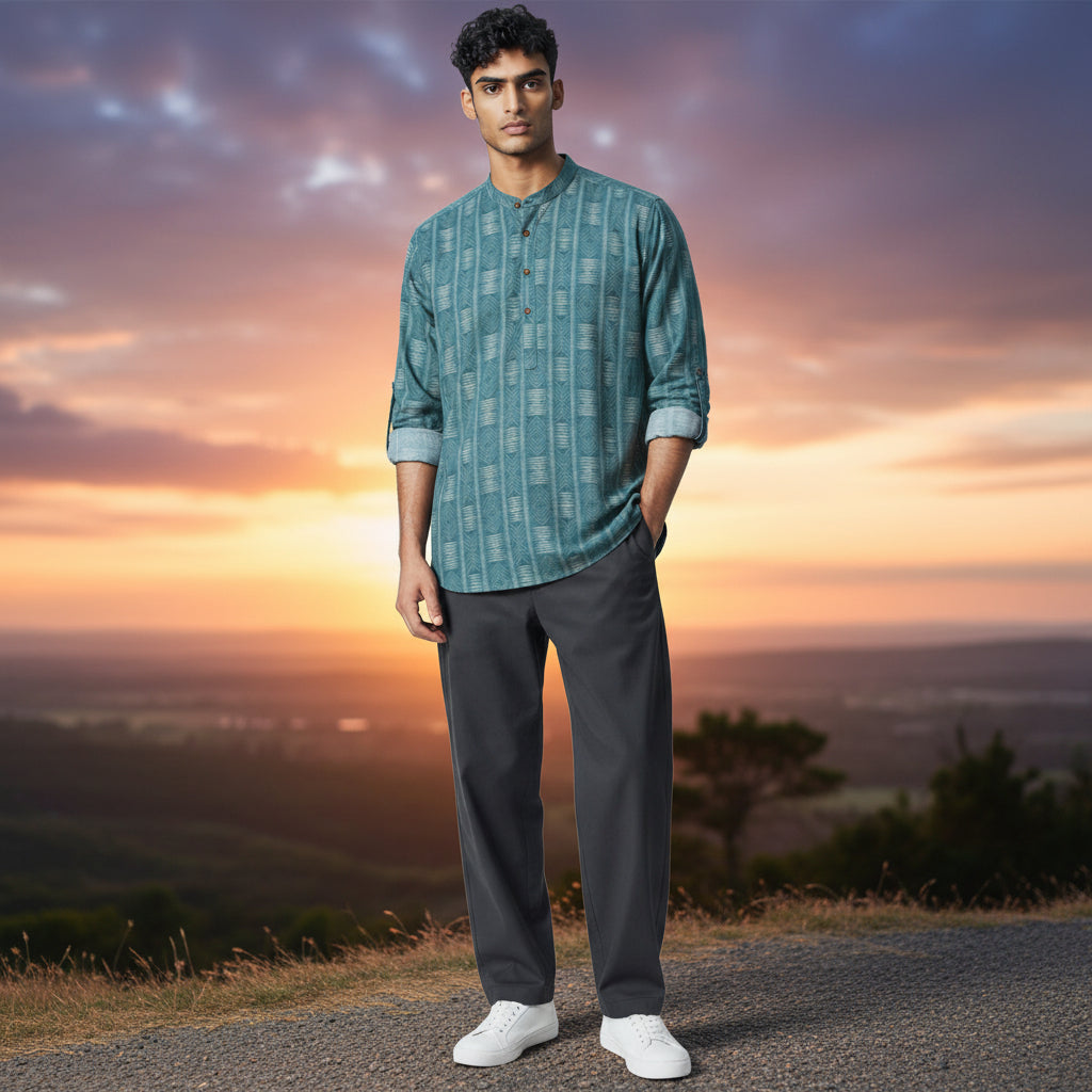 Cotton Polyester Half Kurta