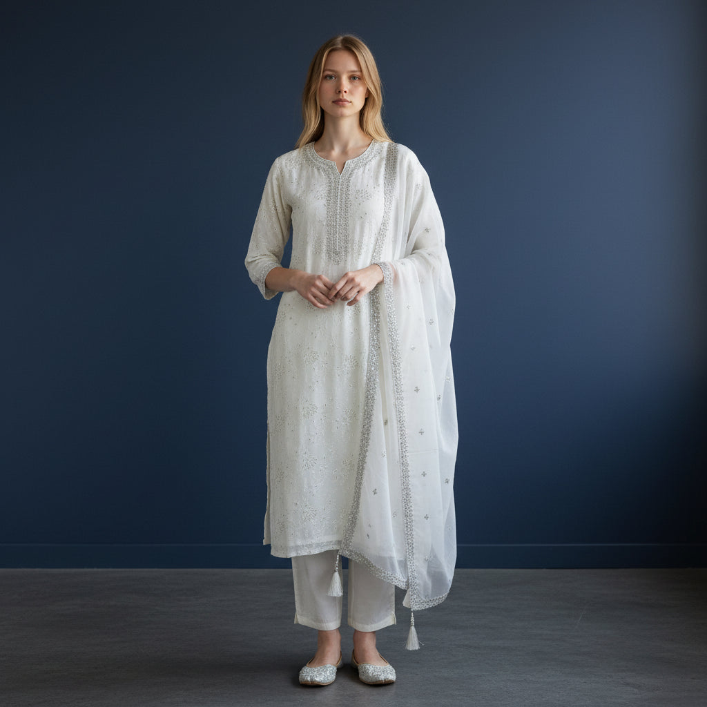 Sheer Georgette Kurta Set for Elegant Gatherings