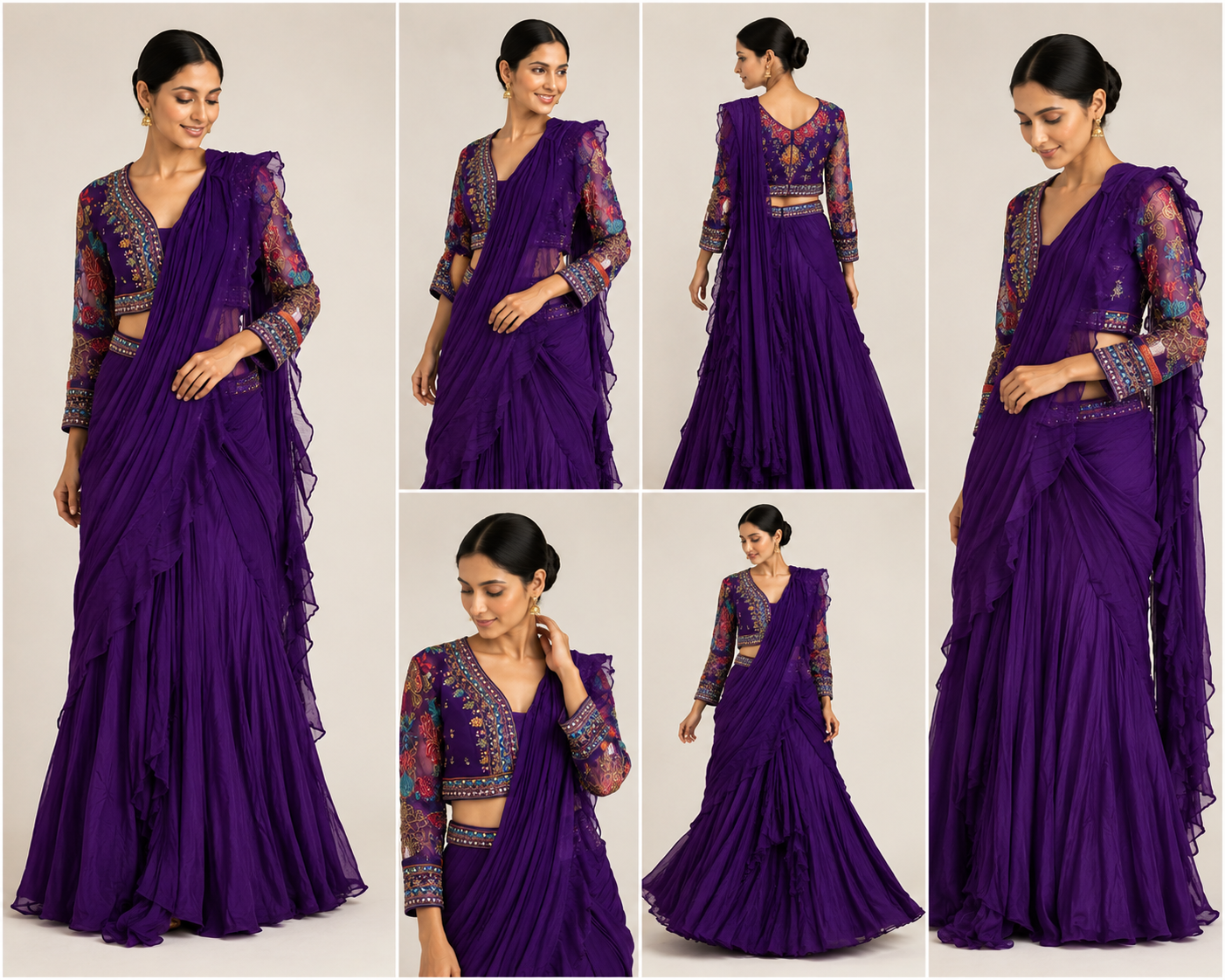 Crepe Draped Lehenga for Elegant Celebrations