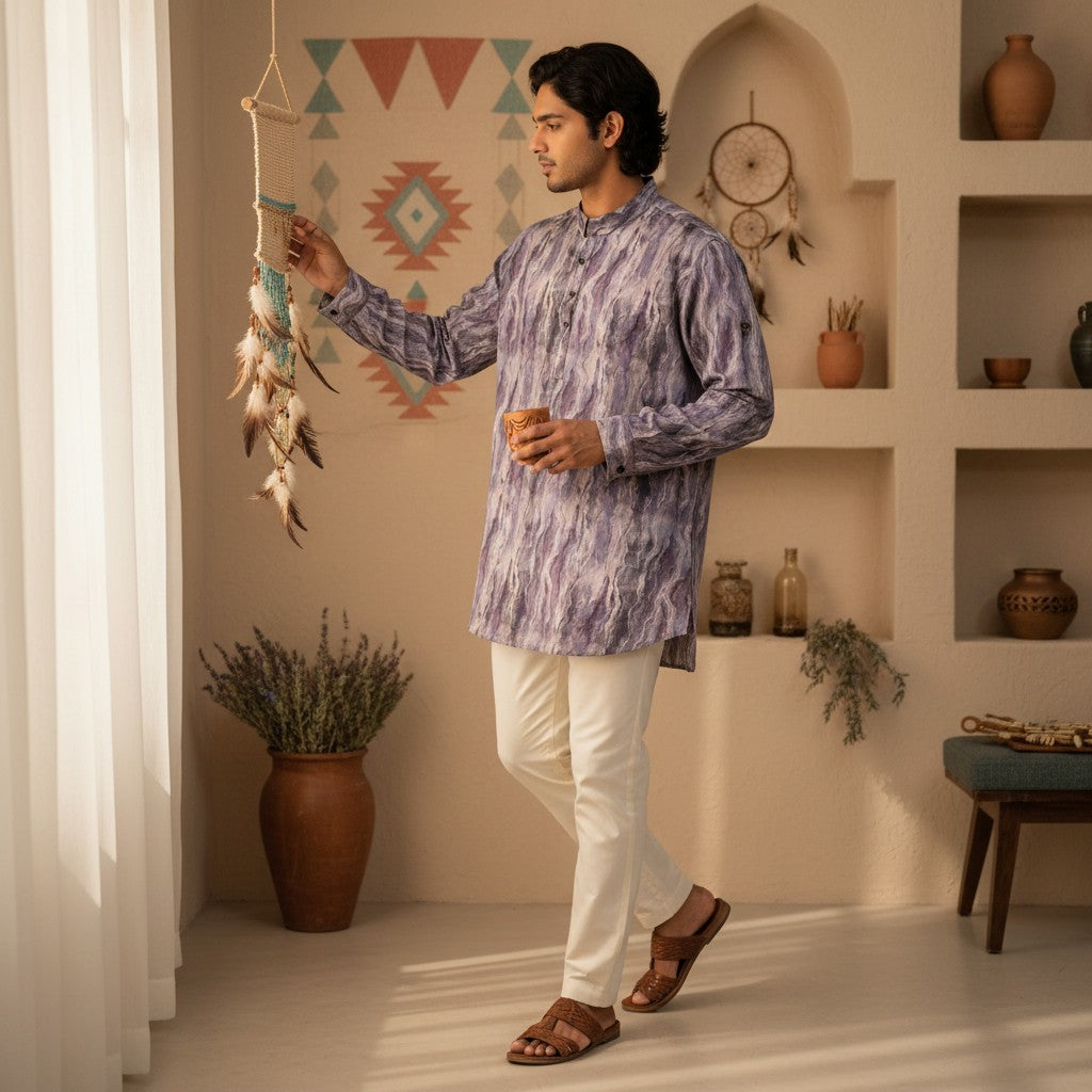Cotton Polyester Half Kurta