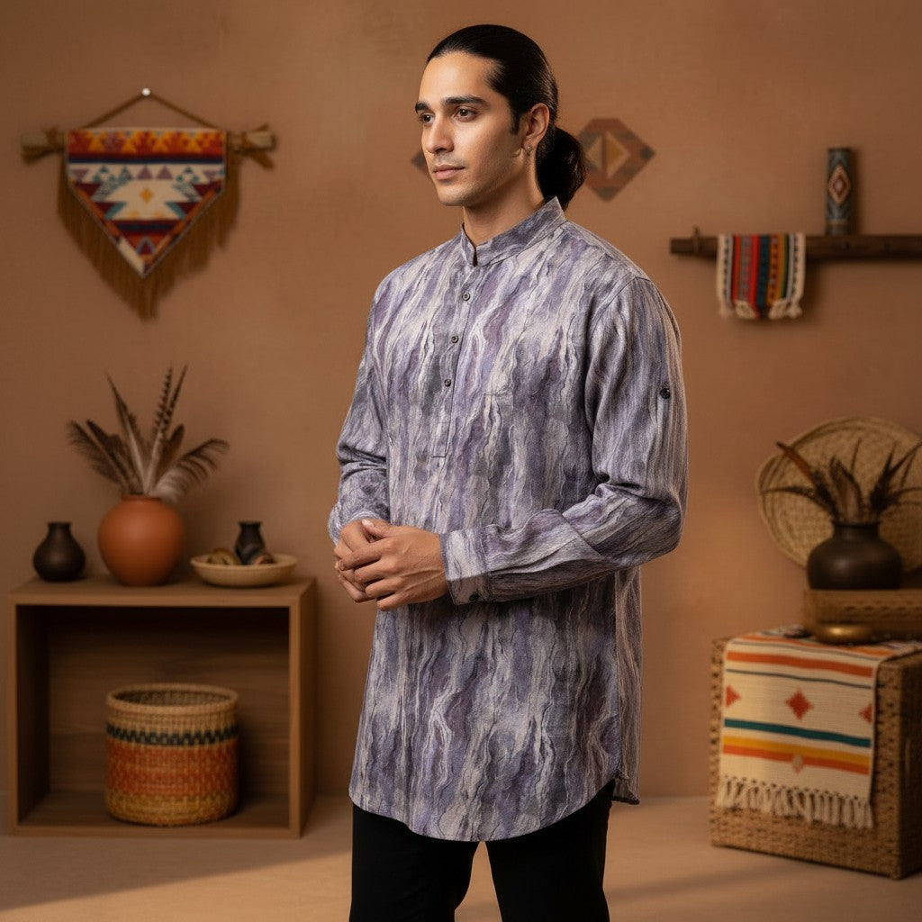 Cotton Polyester Half Kurta