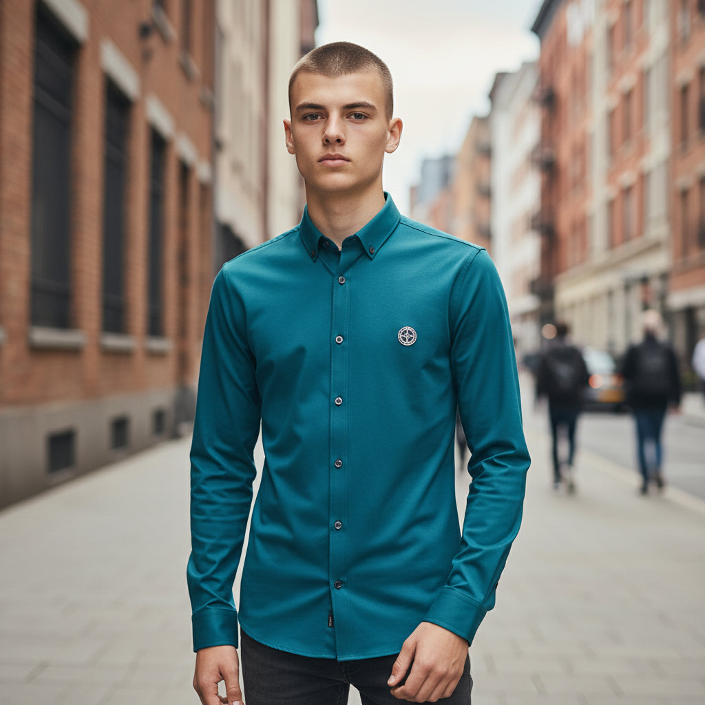 Lycra Button-Up Shirt for Active Wear