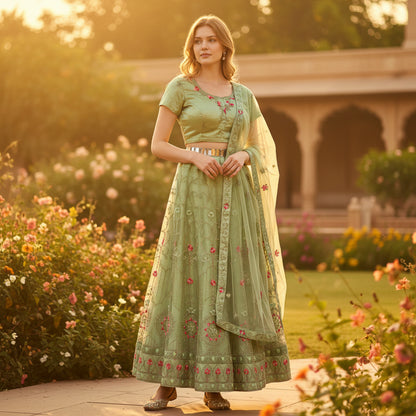 Net Tulle Lehenga Skirt