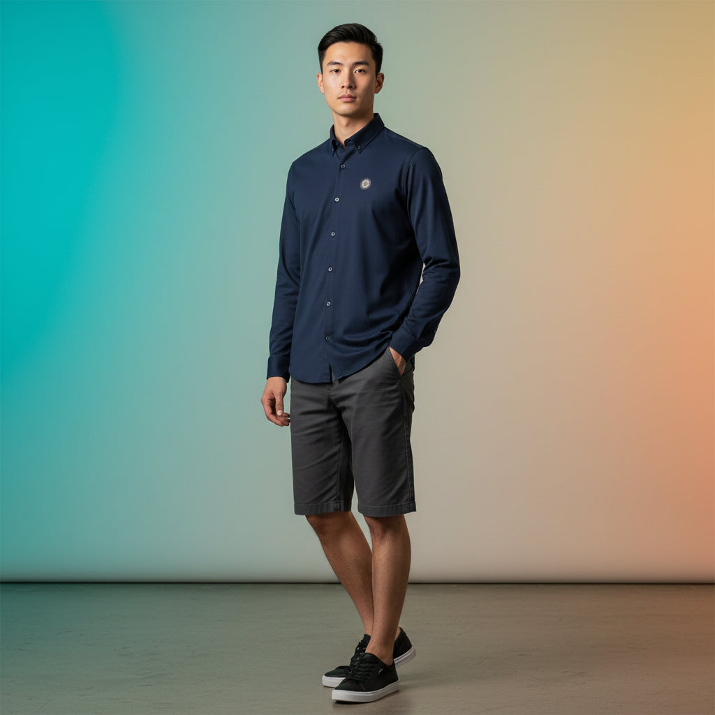 Lycra Button-Up Designer Shirt