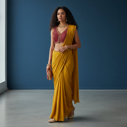 Sequin Chiffon Designer Blouse