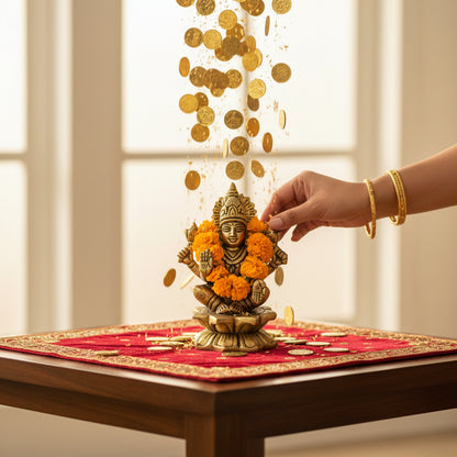 Brass Sculpture Lakshmi Idol Home Decor