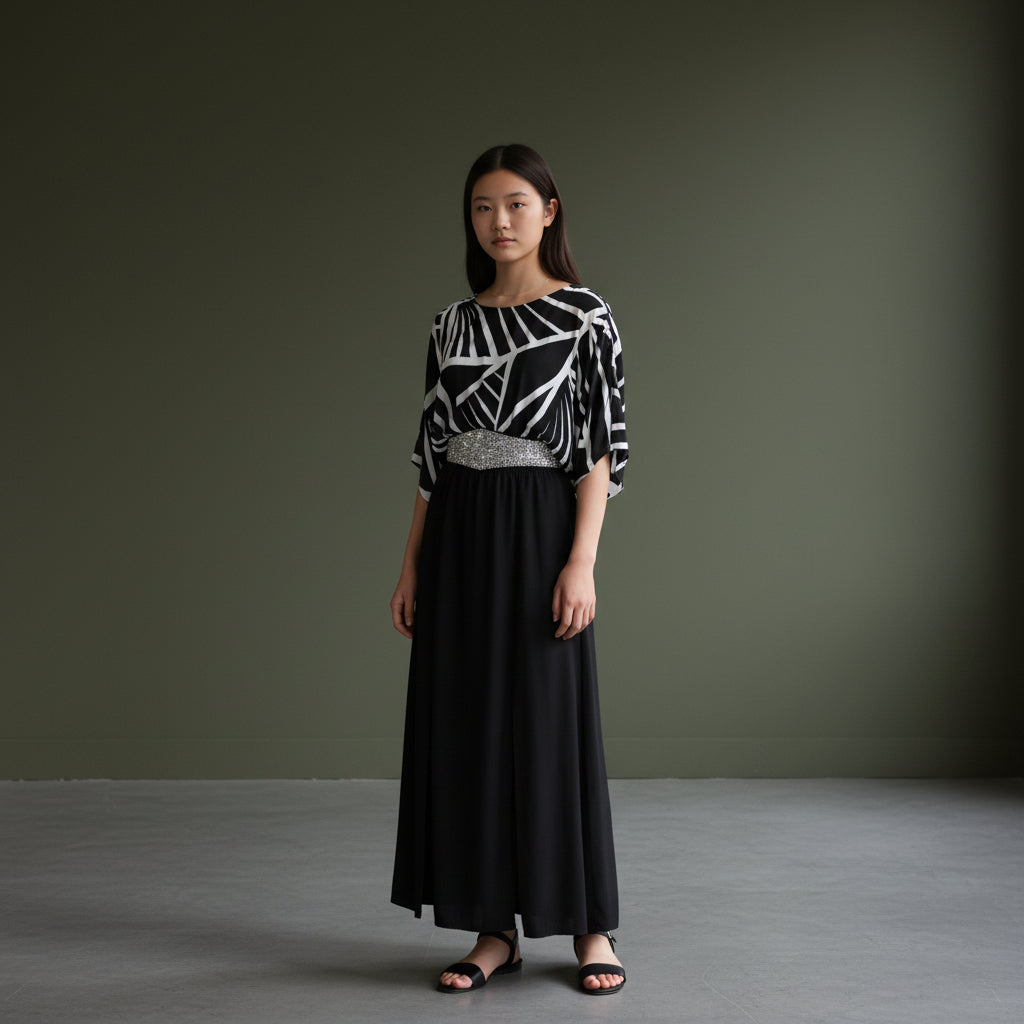 Chiffon Crepe Kaftan