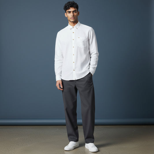 Cotton-Polyester Long Sleeve Shirt