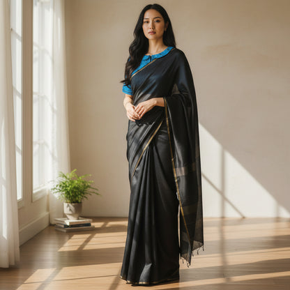 Ikat Print Cotton Crop Blouse