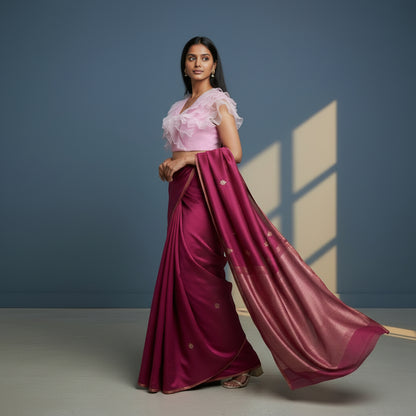 Organza Multi-Layer Ruffle Blouse