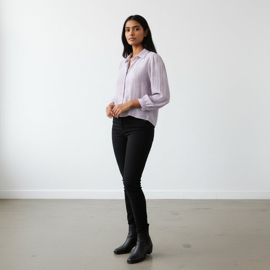 Cotton Blend Paisley Printed Shirt