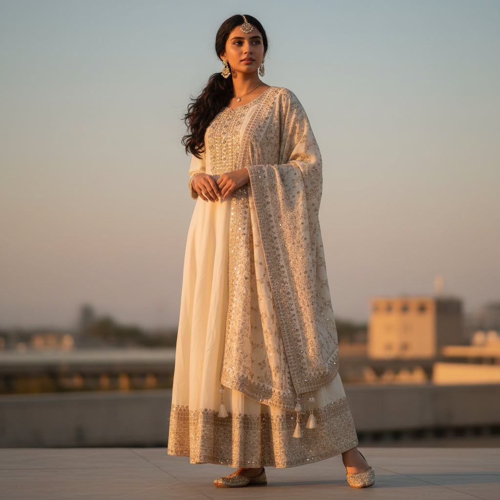 Raw Silk Kurta Set with Dupatta