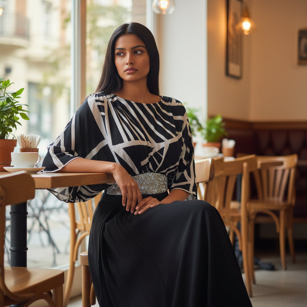 Chiffon Crepe Kaftan