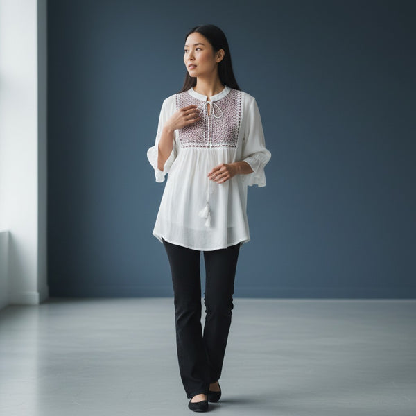 Orch All Over Embroidered Tunic