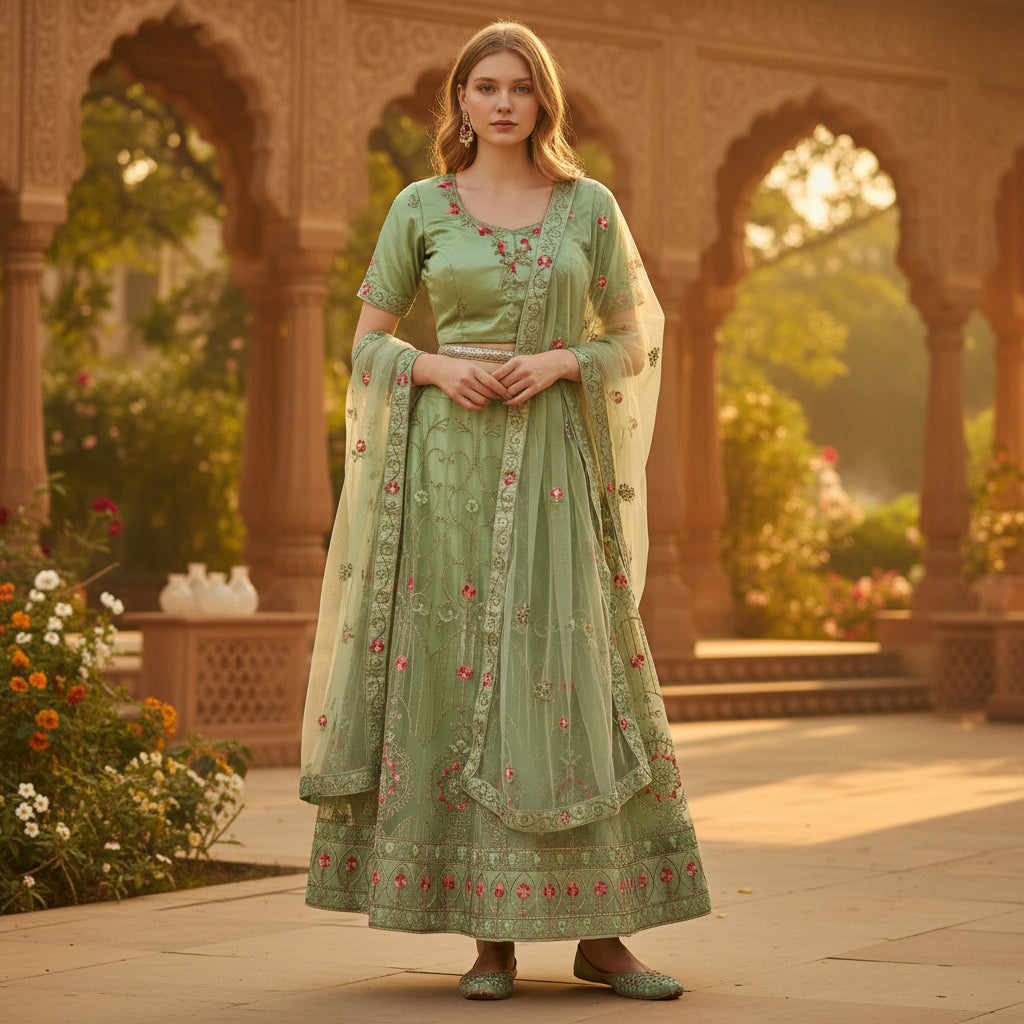 Net Tulle Lehenga Skirt