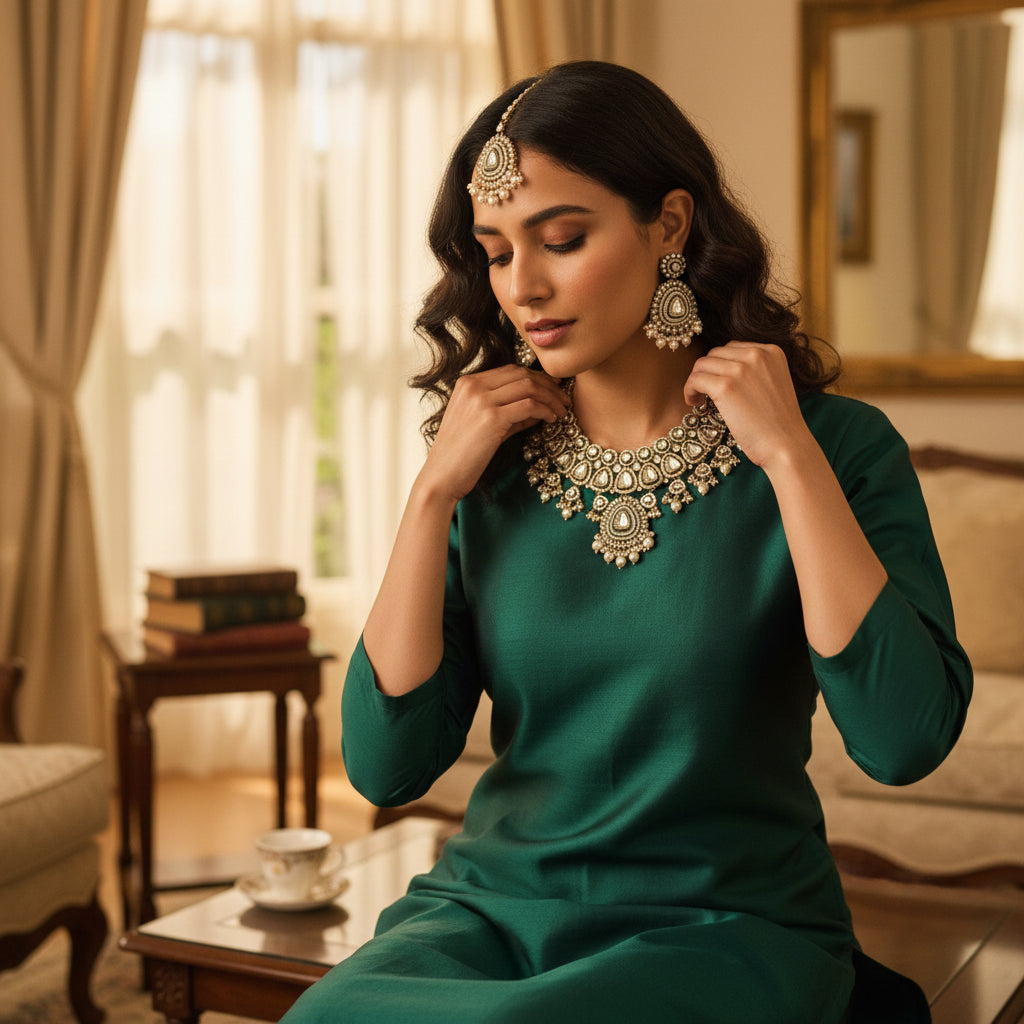Gold Plated Antique Style Jewelry Set