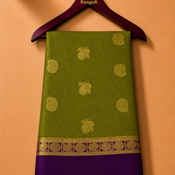 Mysore Pure Silk Dentez Butta (80gsm)