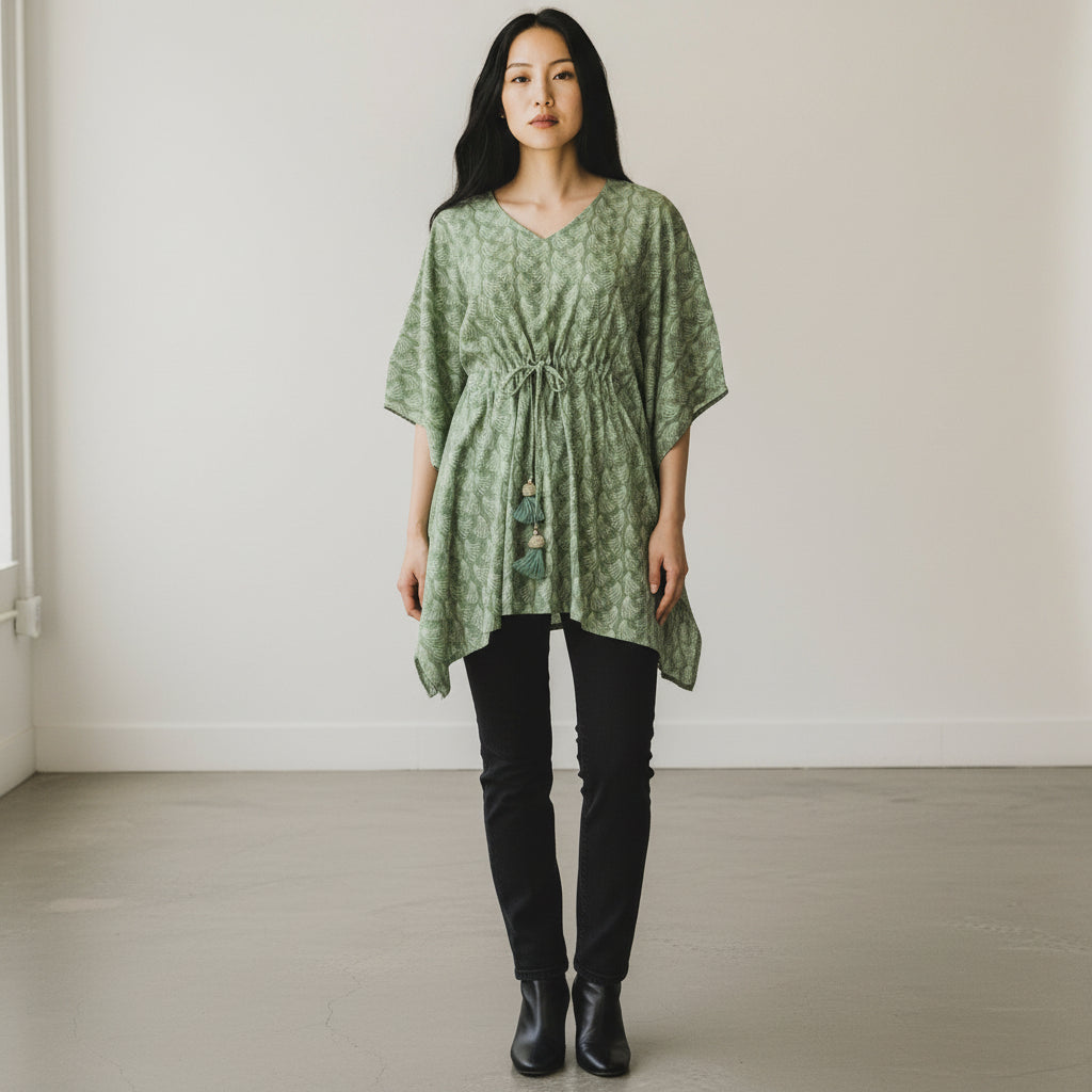 Cotton Kaftan Relaxed Cover-Up