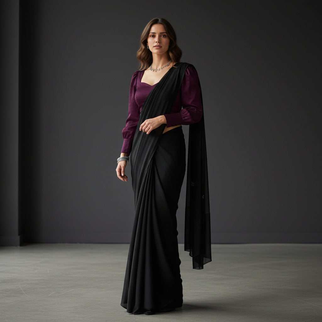 Sheer Organza Sweetheart Blouse