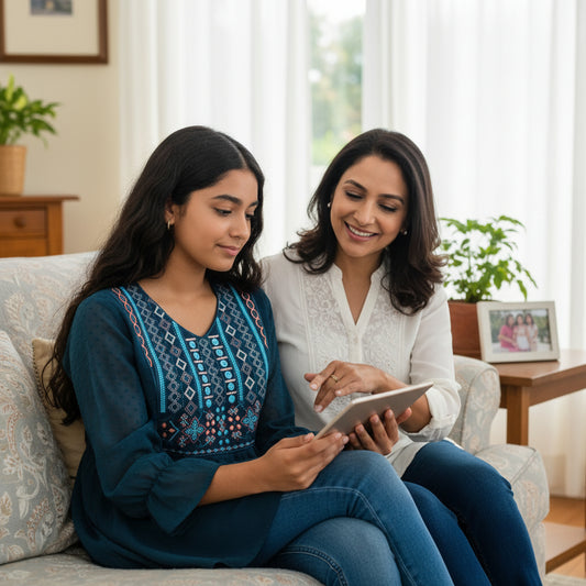 Swiss Dot Chiffon Tunic with Embroidery