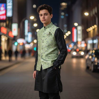 Cotton Silk Blend Kurta Set 3 Piece