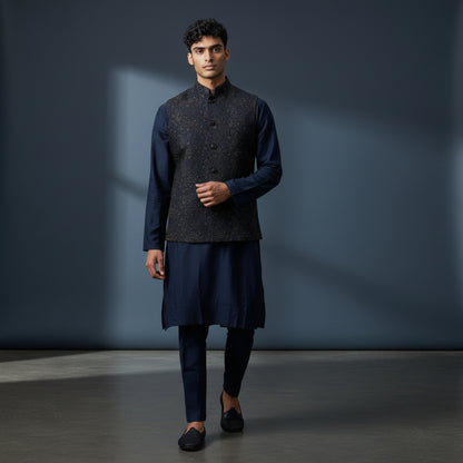 Cotton Silk Blend Kurta Set 3 Piece