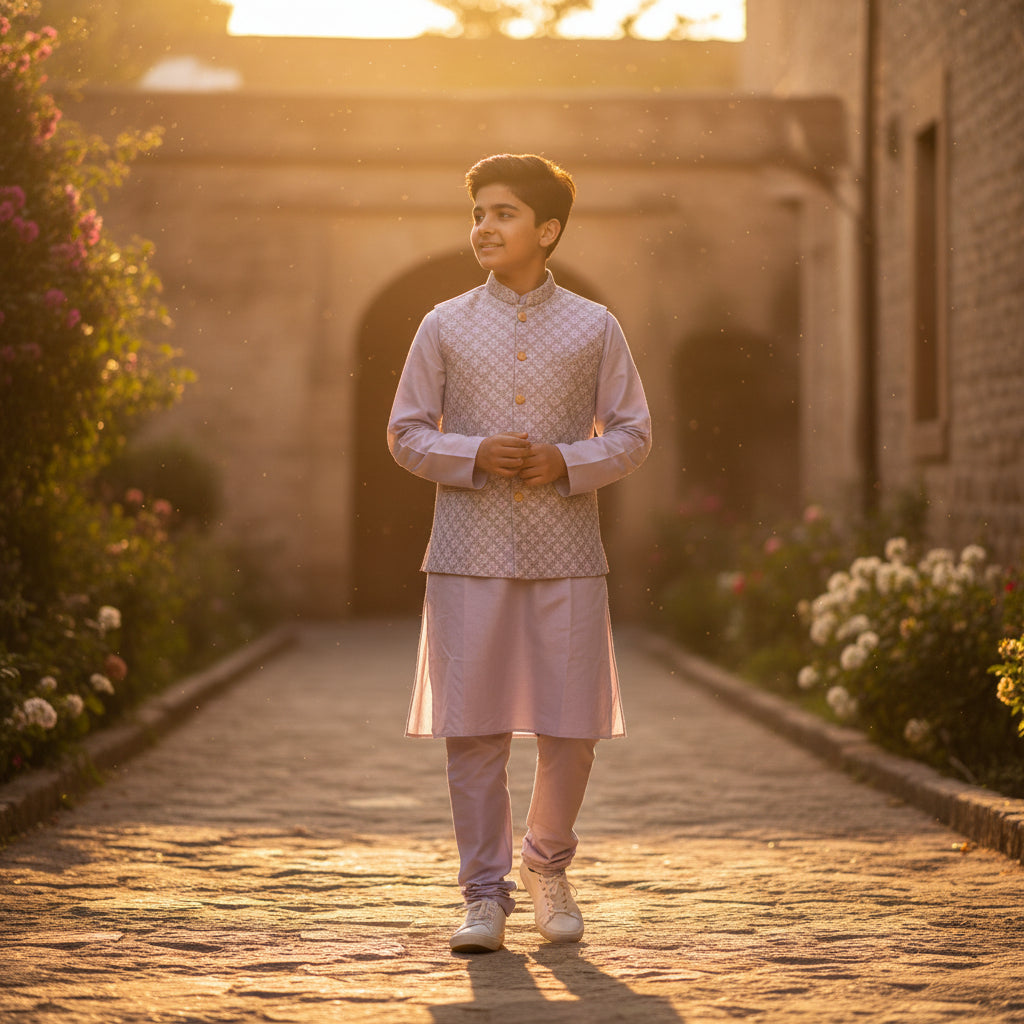 Cotton Silk Blend Kurta Set