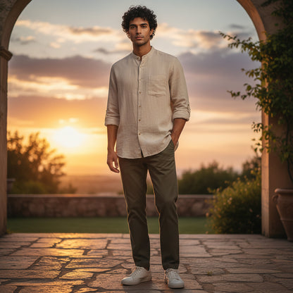 Linen Cotton Half Kurta