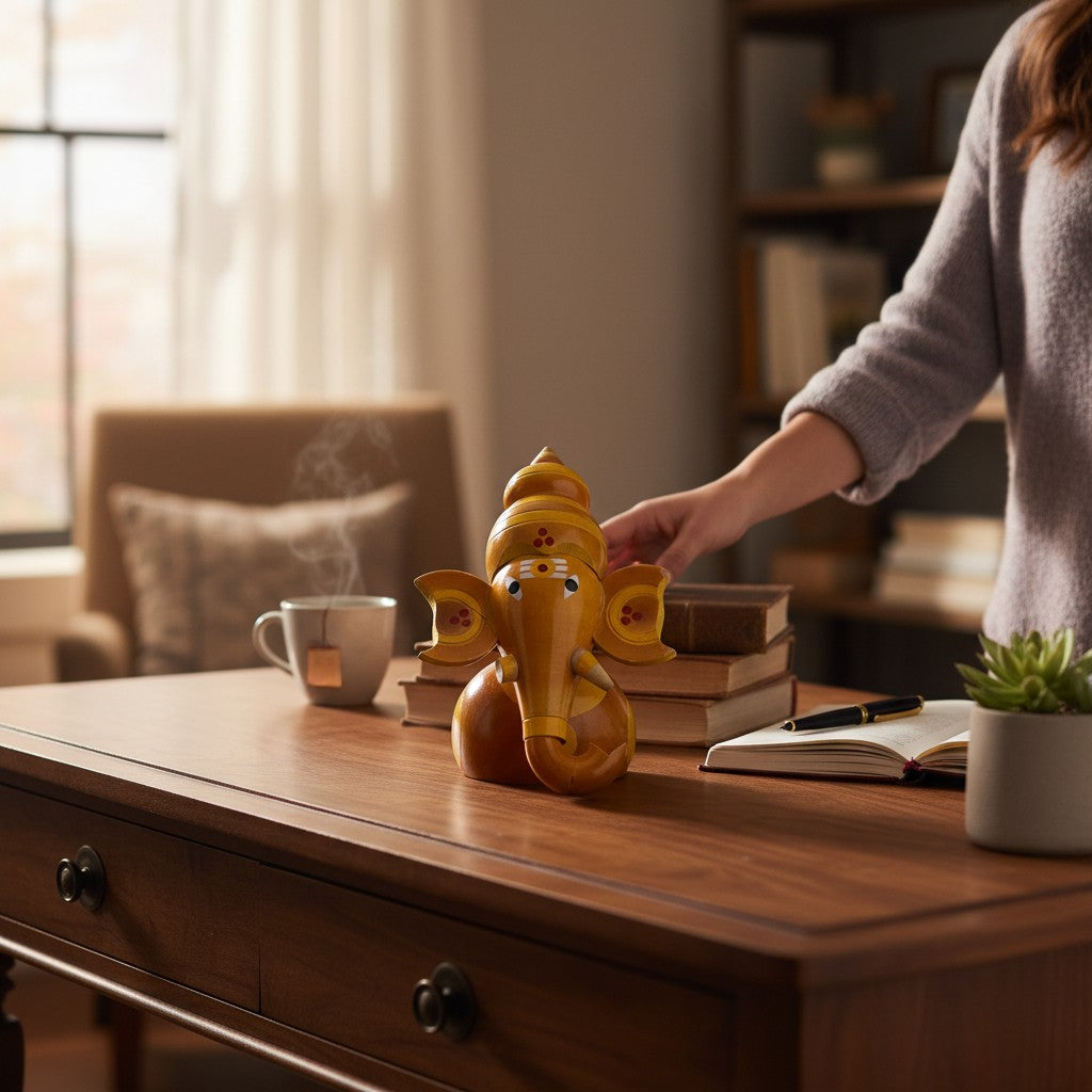 Wooden Ganesh