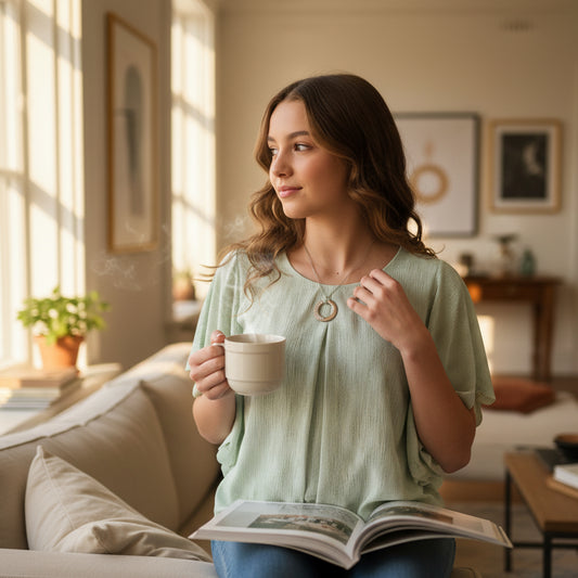 Lightweight Pleated Chiffon Tunic