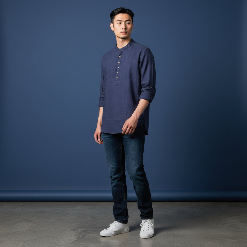 Linen Cotton Half Kurta