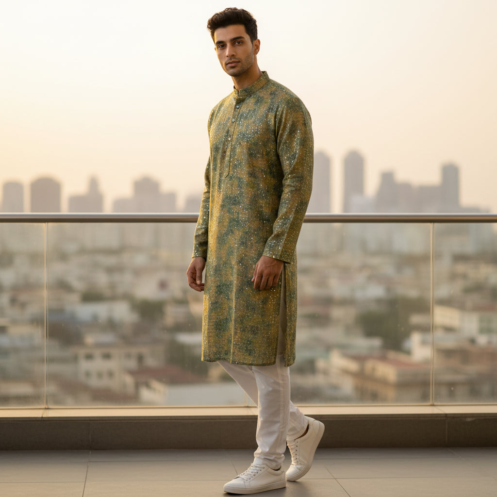 Cotton-Polyester Designer Kurta