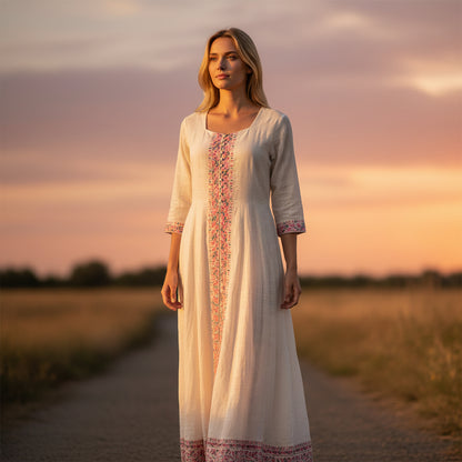 Cotton Dobby Frock for Comfort and Elegance