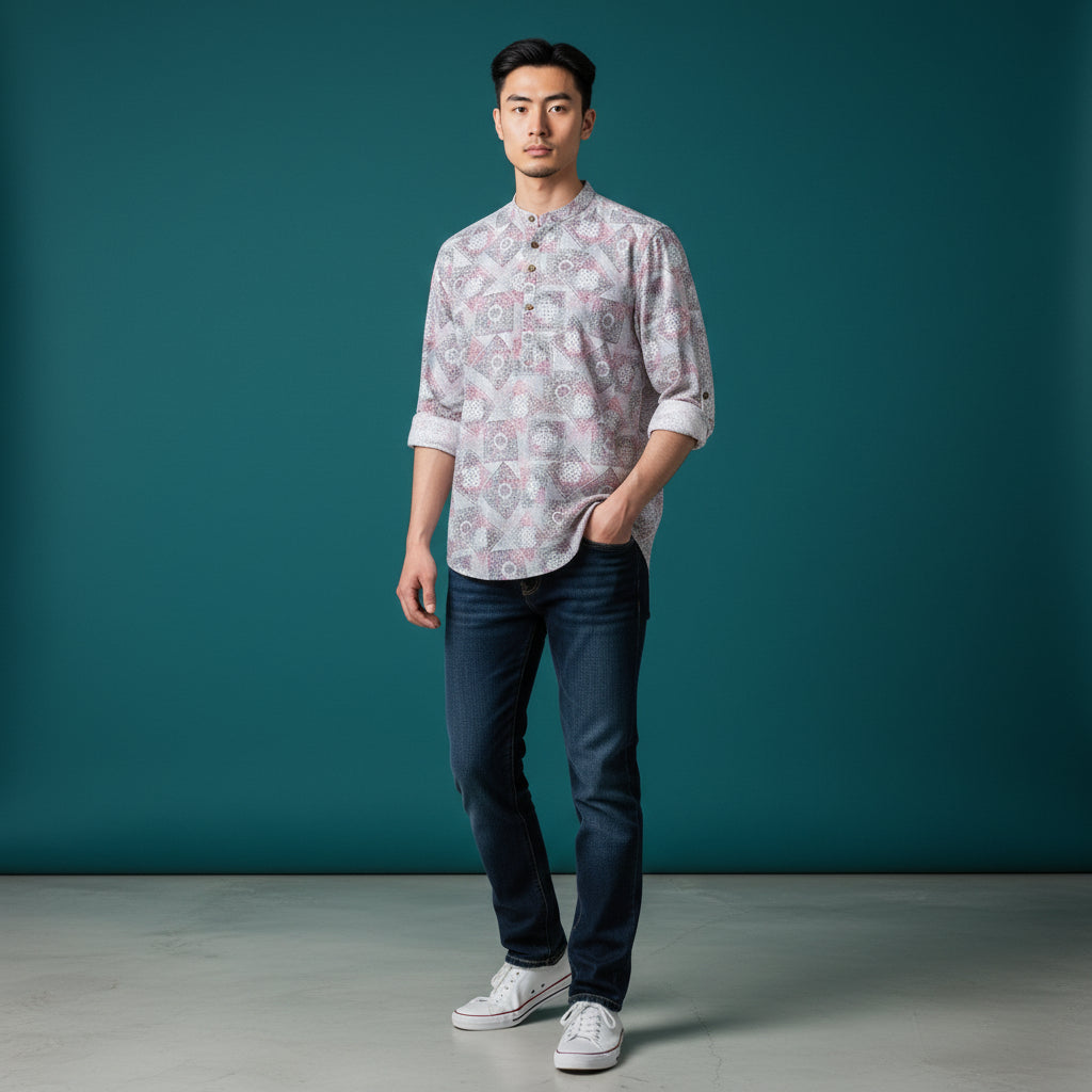 Cotton-Polyester Half Kurta