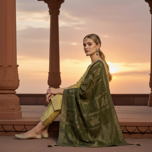 Light Silk Chanderi Kurta Set